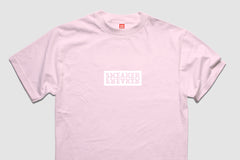 Box Logo: White on Pink